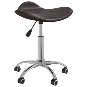 vidaXL Cadeira de escrit&oacute;rio couro artificial castanho