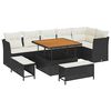 vidaXL Conjunto de Sof&aacute; de Jardim 9 unid. 6-N&uacute;mero de lugares