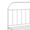 vidaXL Estrutura de cama com cabeceira e p&eacute;s 200x200 cm metal branco