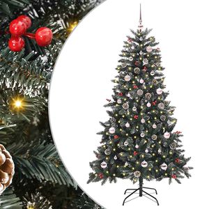 vidaXL &Aacute;rvore de Natal Artificial Verde 150 cm PVC, Pl&aacute;stico e A&ccedil;o