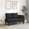 vidaXL Chaise lounge com almofadões veludo preto