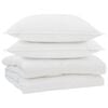 vidaXL Edred&atilde;o com travesseiro 3 pcs Branco Microfibra