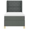 vidaXL Cama Box Springs com Colch&atilde;o Cinza Escuro 90x190 cm tecido