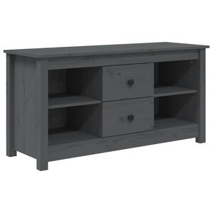 vidaXL M&oacute;vel de TV 103x36,5x52 cm madeira de pinho maci&ccedil;a cinzento
