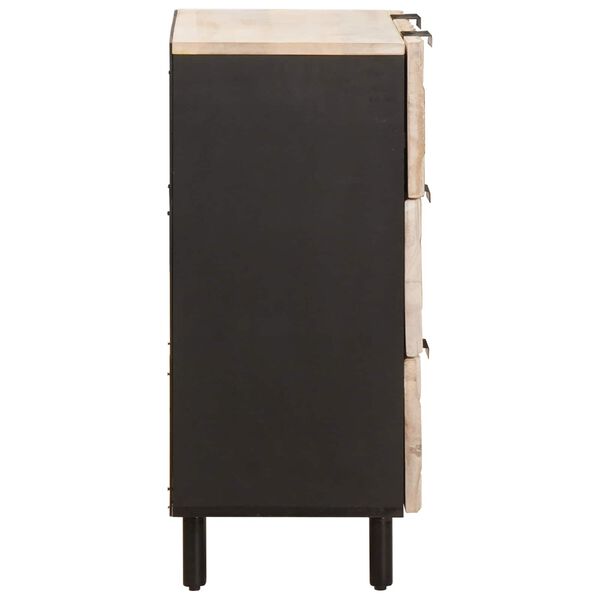 vidaXL Buffet Acabamento em Wash Branco 60 x 33 x 75 cm