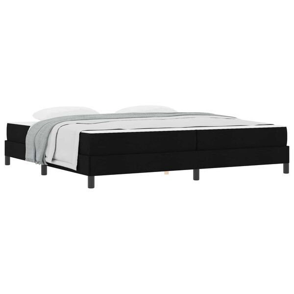 vidaXL Cama Box com colch&atilde;o Preto 200 x 200 cm tecido