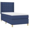 vidaXL Cama com molas/colch&atilde;o 90x190 cm tecido azul
