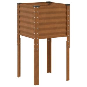 vidaXL Vaso de Jardim Ferro Enferrujado 45 x 45 x 88 cm