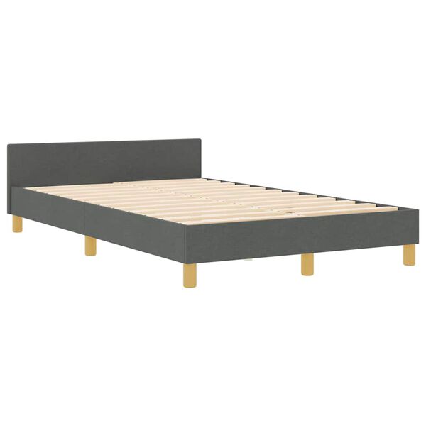 vidaXL Estrutura da Cama Cinzento escuro 120 x 200 cm tecido