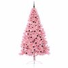 vidaXL &Aacute;rvore de Natal Artificial Pr&eacute;-iluminada Rosa 240 cm PVC