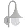 vidaXL Candeeiro de parede para jardim E27 42 cm alum&iacute;nio branco