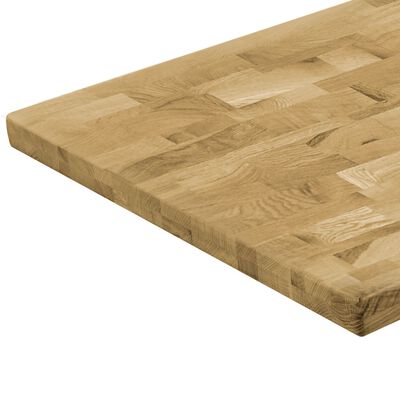 vidaXL Tampo de mesa madeira carvalho maciça retangular 44 mm 100x60cm