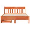 VidaXL Cama sem colch&atilde;o 140x190 cm pinho maci&ccedil;o castanho-mel