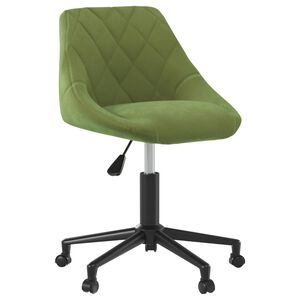 vidaXL Cadeira de escrit&oacute;rio girat&oacute;ria veludo verde-claro