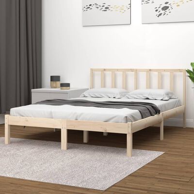 vidaXL Estrutura de cama 120x200 cm madeira de pinho maciça