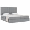 vidaXL Cama com Armazenamento com colch&atilde;o Cinzento-claro 200 x 200 cm