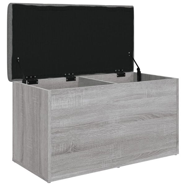 vidaXL Banco de arruma&ccedil;&atilde;o 82x42x45cm derivados madeira cinzento sonoma