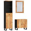 vidaXL 3 pcs conjunto de m&oacute;veis p/ casa de banho ac&aacute;cia maci&ccedil;a
