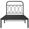 vidaXL Estrutura de cama com cabeceira 80x200 cm metal preto