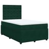 vidaXL Cama boxspring com colch&atilde;o 120x190 cm veludo verde-escuro