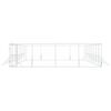 vidaXL Canil de exterior 8x16x2 m a&ccedil;o galvanizado prateado