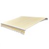 vidaXL Toldo dobr&aacute;vel motorizado 600 cm amarelo e branco