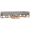 vidaXL Conjunto de Sof&aacute;s para Exterior 7 pcs Cinza Natural e Claro