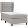 vidaXL Cama com molas/colch&atilde;o 90x200 cm tecido cinza-claro