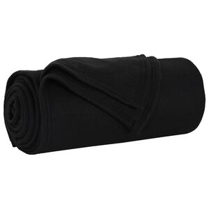 vidaXL Cobertor Preto 170 x 130 cm L&atilde;