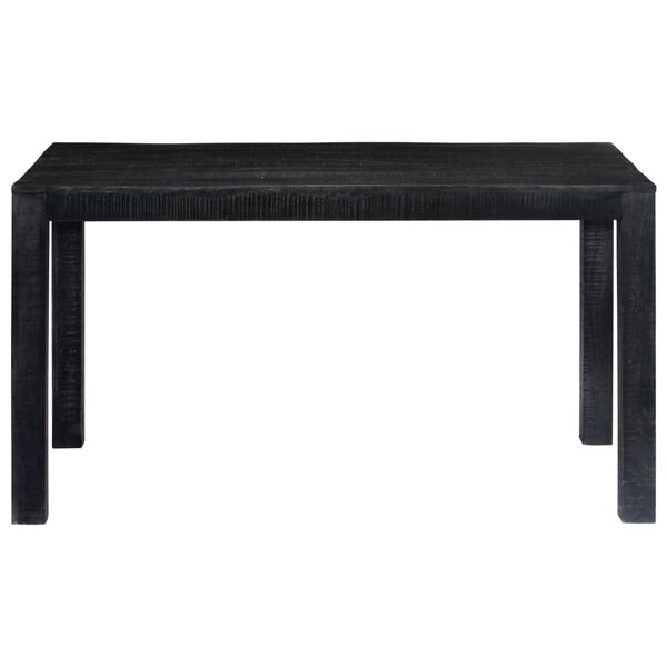 vidaXL Mesa de jantar 118x60x76 cm madeira de mangueira maci&ccedil;a preto