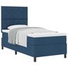 vidaXL Cama Box com cabeceira Azul 90 x 200 cm tecido