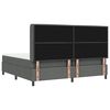 vidaXL Cama Box com colch&atilde;o Cinzento escuro 200 x 200 cm tecido