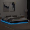 vidaXL Estrutura de cama com luzes LED 200x200 cm preto