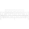 vidaXL Estrutura de cama com cabeceira e p&eacute;s 200x200 cm metal branco