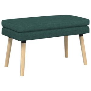 vidaXL Banco de Camadas Duplas Verde-Escuro 80 x 40 x 47 cm Tecido