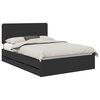 vidaXL Estrutura da Cama Preto 150 x 200 cm Madeira de Engenharia