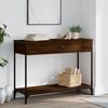 vidaXL Mesa consola 100x34,5x75 cm derivados madeira carvalho castanho