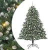 vidaXL &Aacute;rvore de Natal Artificial Verde 210 cm PVC, Pl&aacute;stico e A&ccedil;o