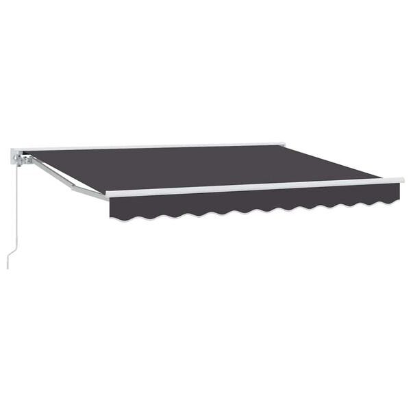 vidaXL Toldo Retr&aacute;til Manual Antracite 250x200 cm tecido