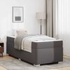 vidaXL Estrutura da Cama com colchão Cinzeto 80 x 200 cm tecido