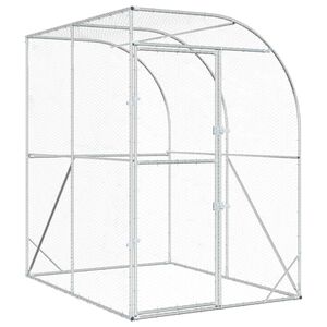 vidaXL Galinheiro Prateado 200 x 200 x 215 cm A&ccedil;o Galvanizado