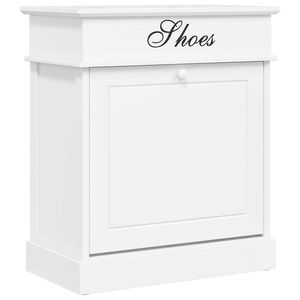 vidaXL Sapateira 50x28x58 cm madeira de paulownia branco