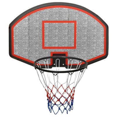 vidaXL Tabela de basquetebol 90x60x2 cm polietileno preto