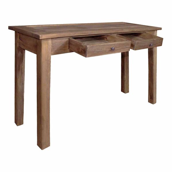 vidaXL Mesa consola madeira de mogno maciça 123x42x75 cm