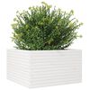 vidaXL Vaso/floreira de jardim 80x80x45,5 cm pinho maci&ccedil;o branco