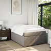 vidaXL Cama boxspring c/ colch&atilde;o 120x190cm tecido castanho-acinzentado
