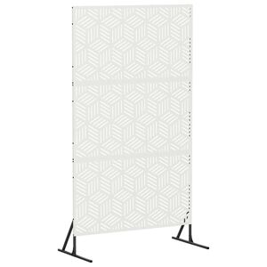 vidaXL Protetor de Privacidade 100 x 50 x 180 cm A&ccedil;o Branco