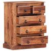 vidaXL Armário com gavetas 60x35x75 cm madeira de acácia maciça