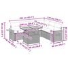 vidaXL 7 pcs conjunto sof&aacute;s jardim c/ almofad&otilde;es vime PE/ac&aacute;cia preto