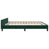 vidaXL Estrutura de cama c/ cabeceira 180x200 cm veludo verde-escuro